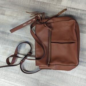 Leather brown cross body bad